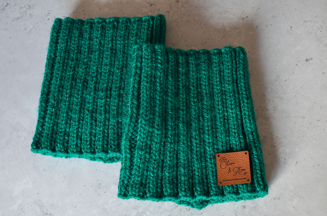 Hand Knitted Dog Snood - Emerald