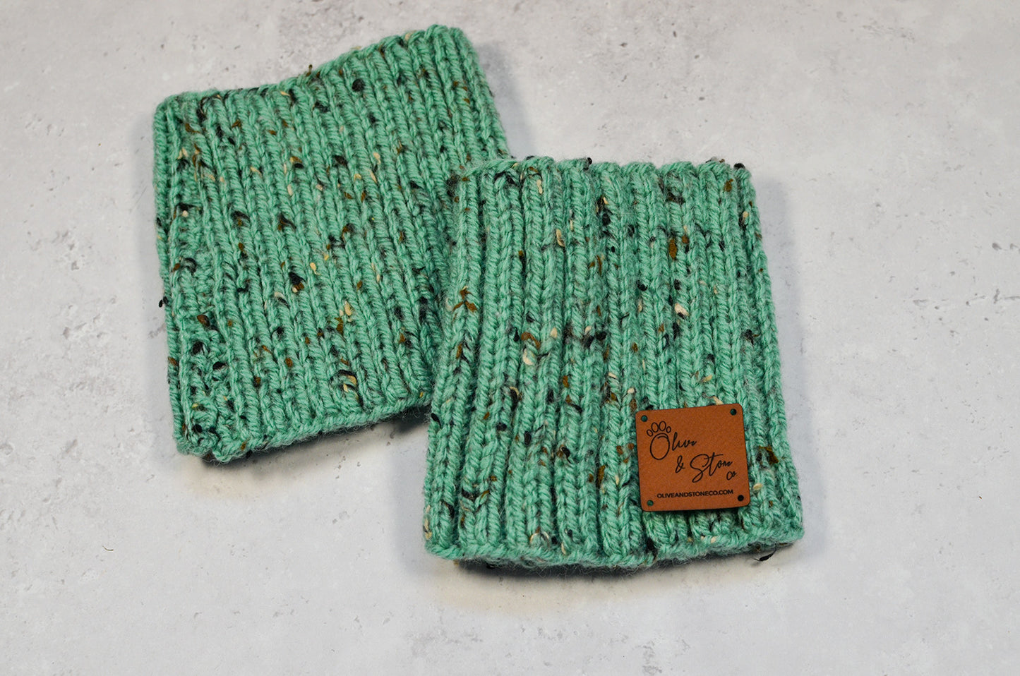 Hand Knitted Dog Snood - Turquoise