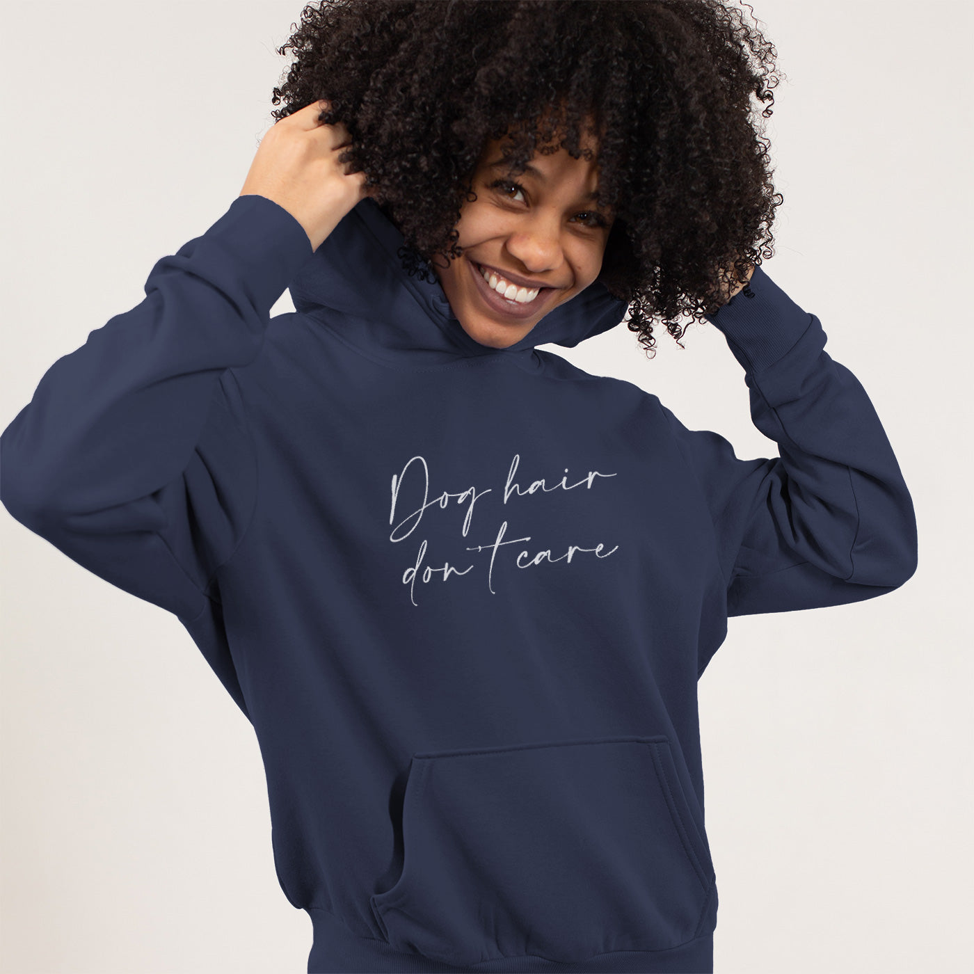 Dog hair, don't care Hoodie (Navy)