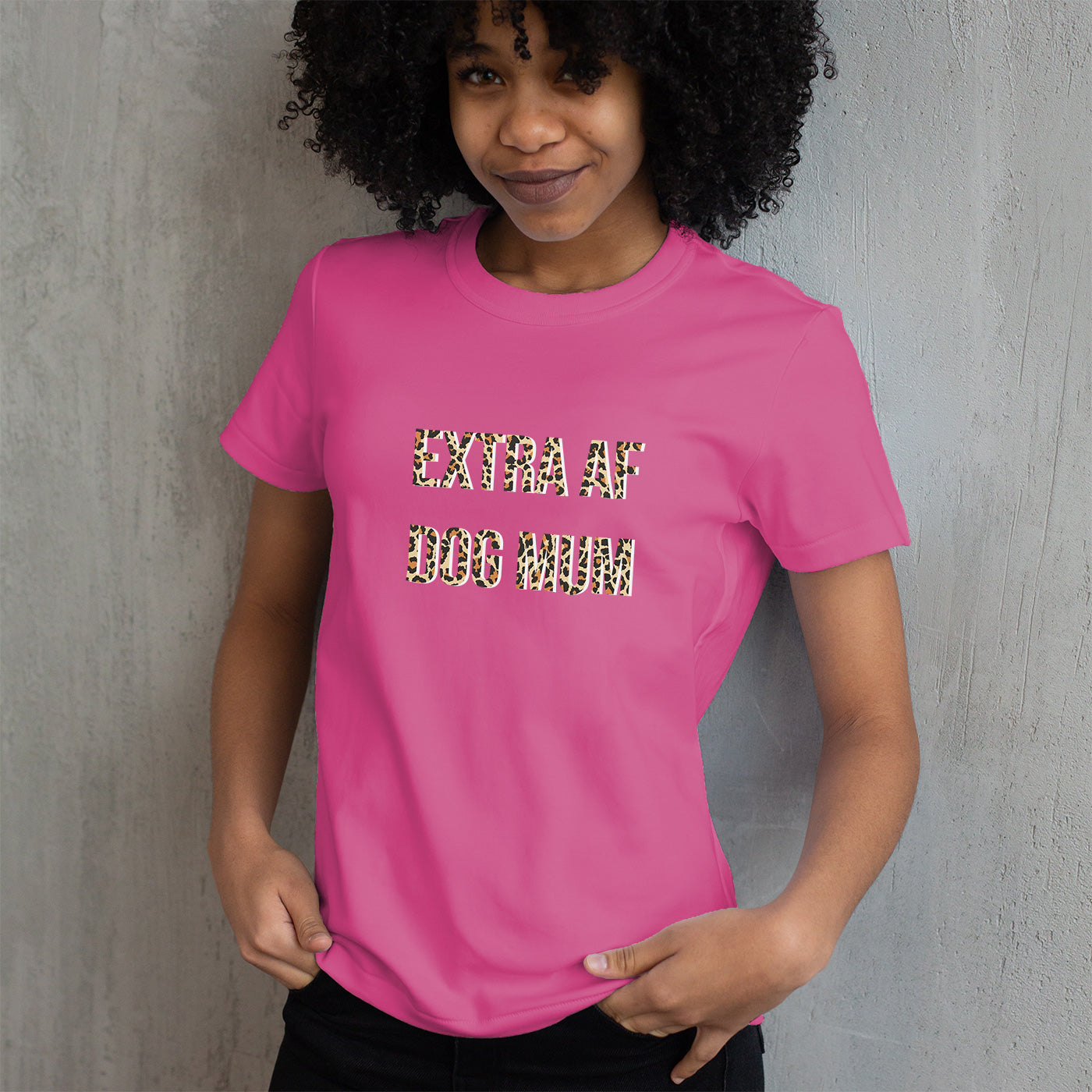 Extra AF Dog Mum T-Shirt (Pink)